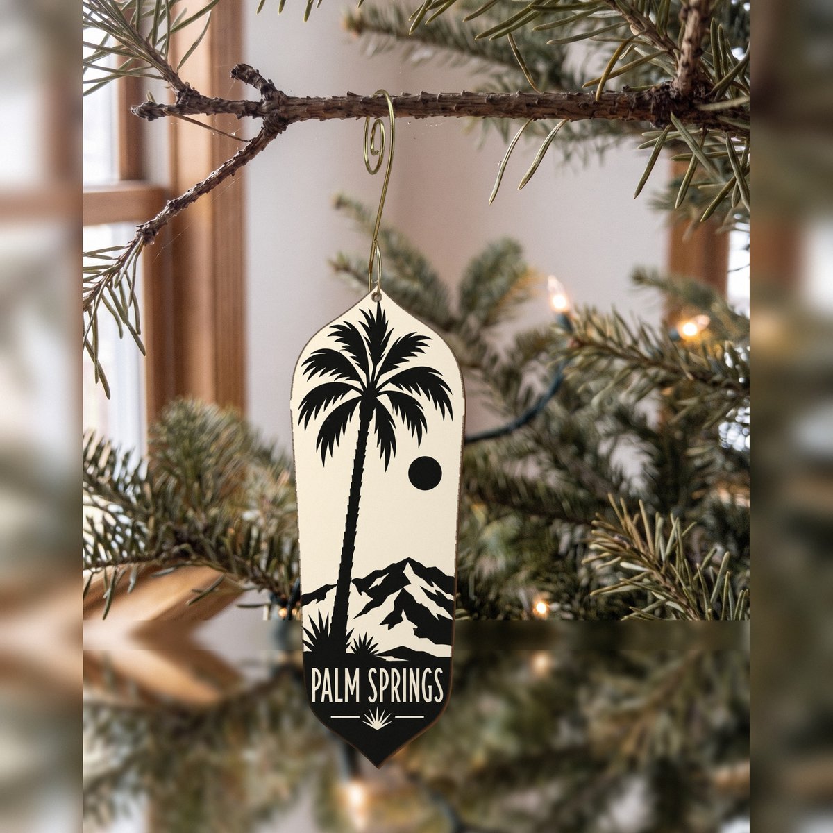 She's Choosing Palm Springs Ornament | Notan | S747-O