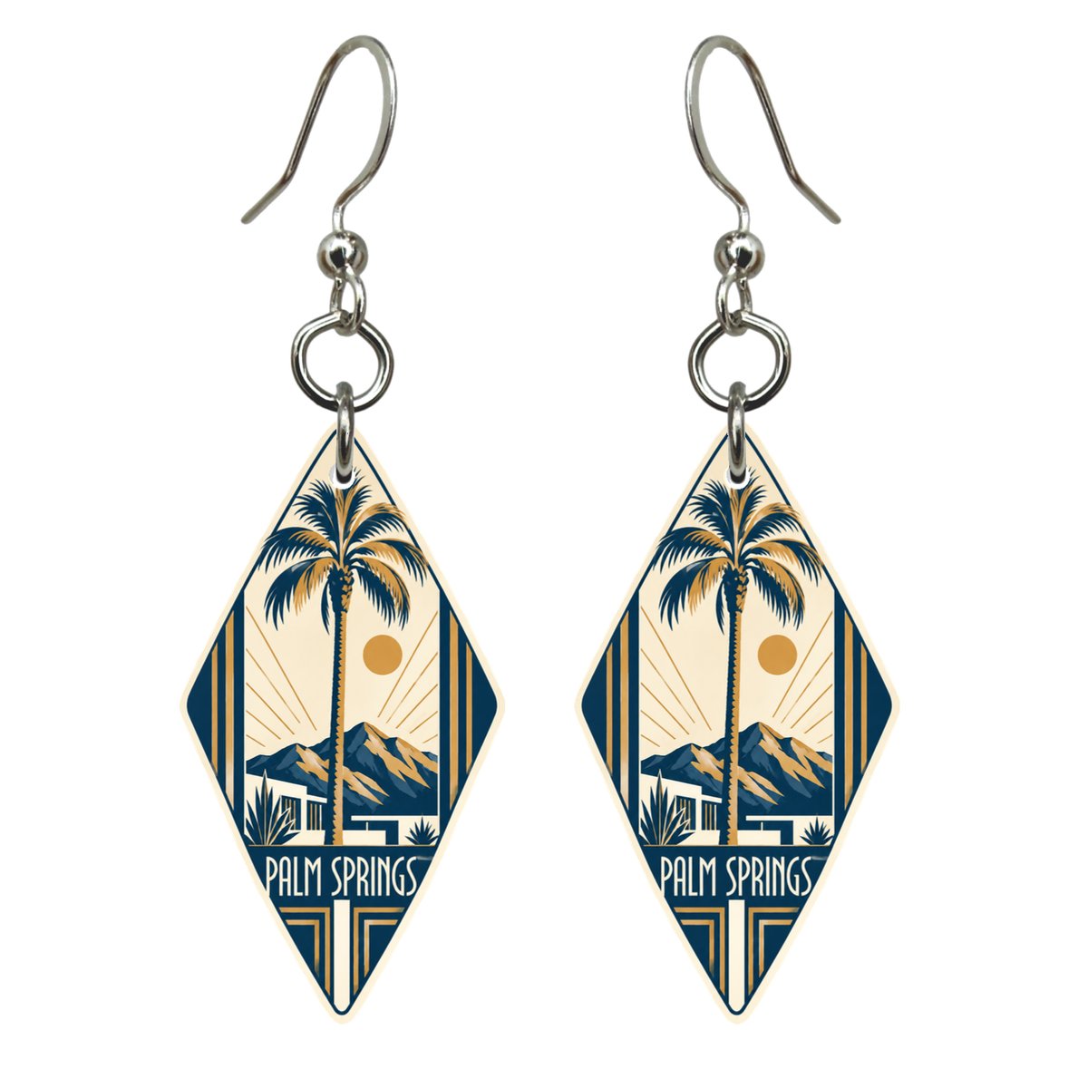 She's Choosing Palm Springs Earrings | Art Deco | S748