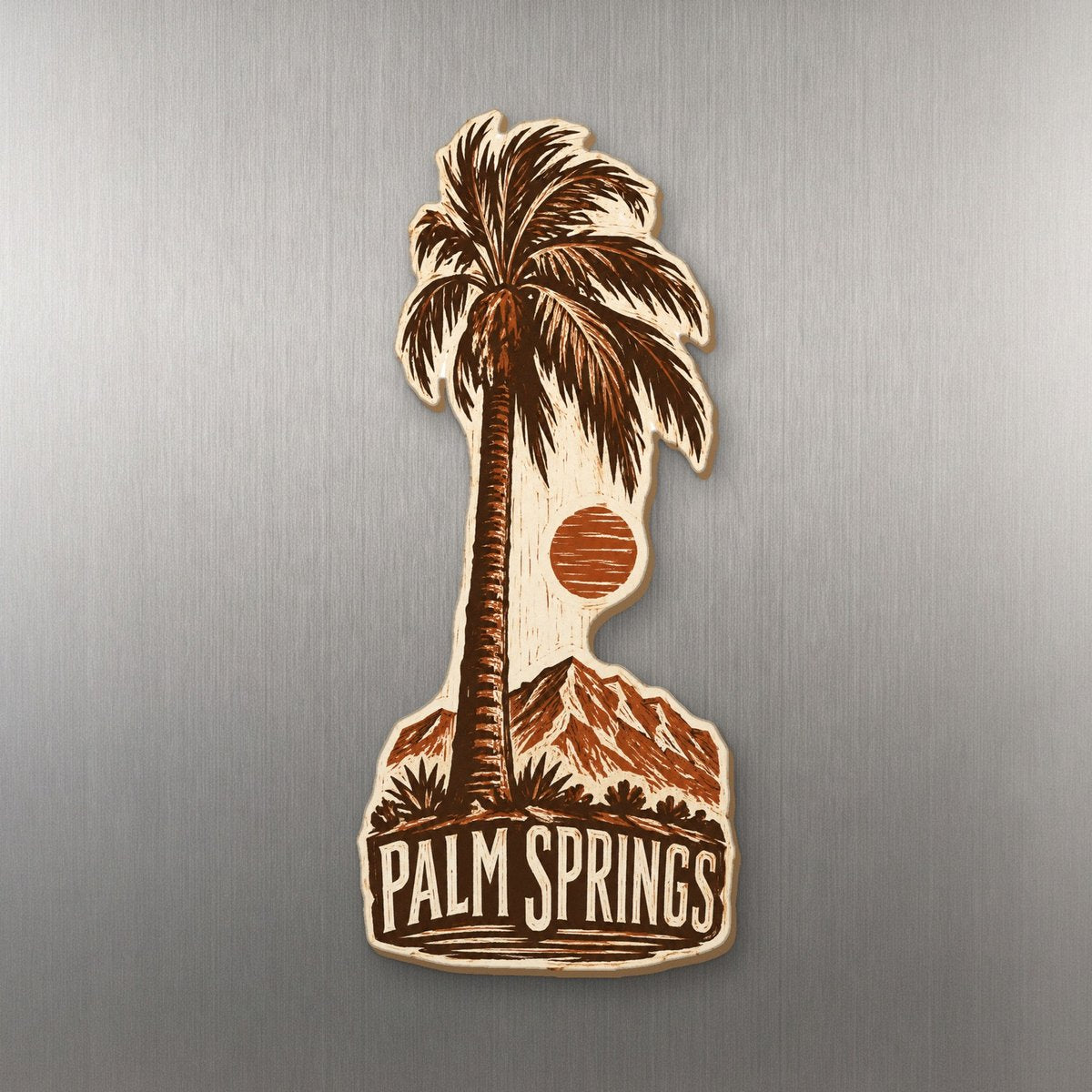 She's Choosing Palm Springs Magnet | Woodcut | S749-M