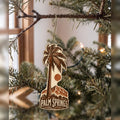 She's Choosing Palm Springs Ornament | Woodcut | S749-O