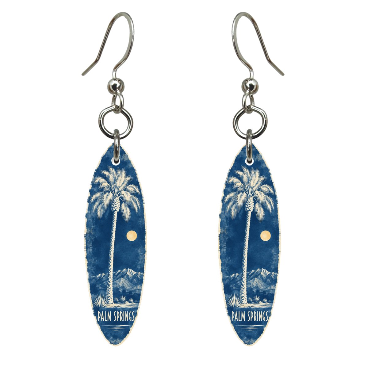 She's Choosing Palm Springs Earrings | Cyanotype-Inspired | S750