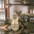She's Choosing Palm Springs Ornament | Etching-Inspired Linework | S751-O