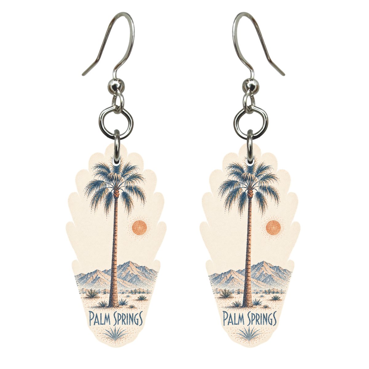 She's Choosing Palm Springs Earrings | Sparse Pointillism | S752