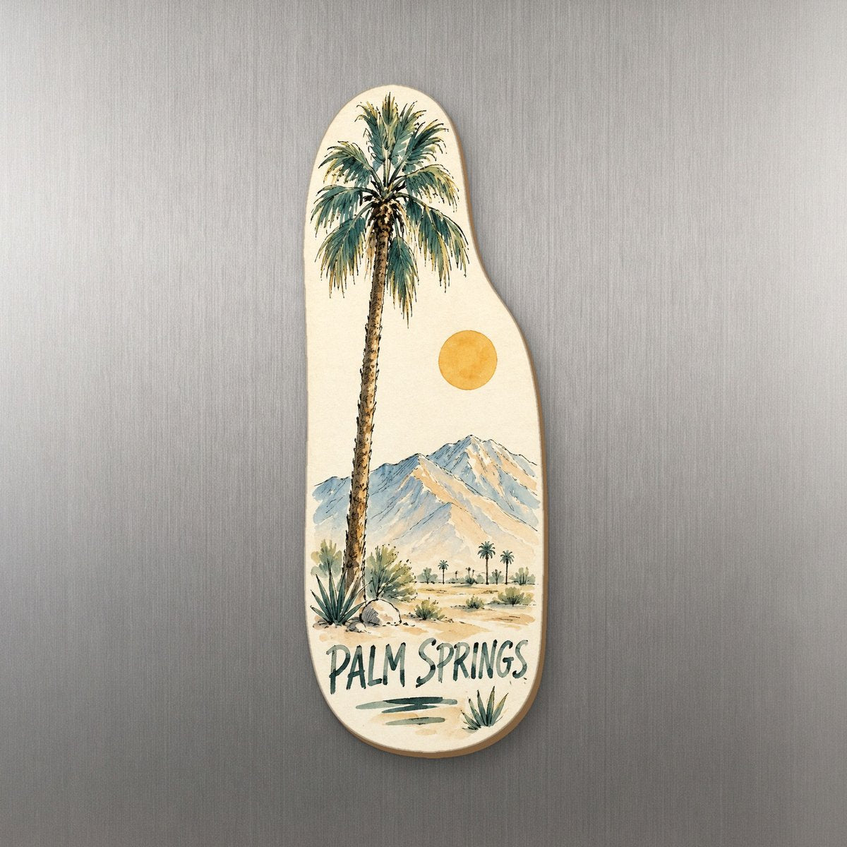 She's Choosing Palm Springs Magnet | Pen and Watercolor Wash | S756-M