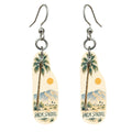 She's Choosing Palm Springs Earrings | Pen and Watercolor Wash | S756