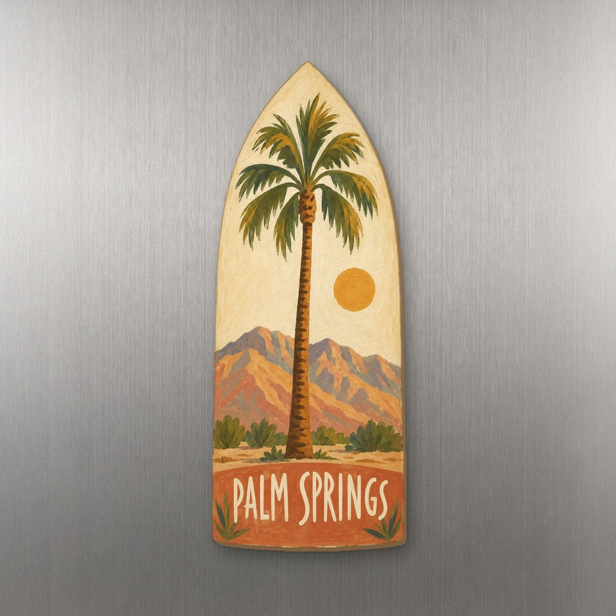 She's Choosing Palm Springs Magnet | Naive Folk Painting | S757-M