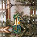She's Choosing Palm Springs Ornament | Cloisonné-Inspired Graphic | S759-O