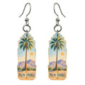She's Choosing Palm Springs Earrings | Colored Pencil over Gouache | S761