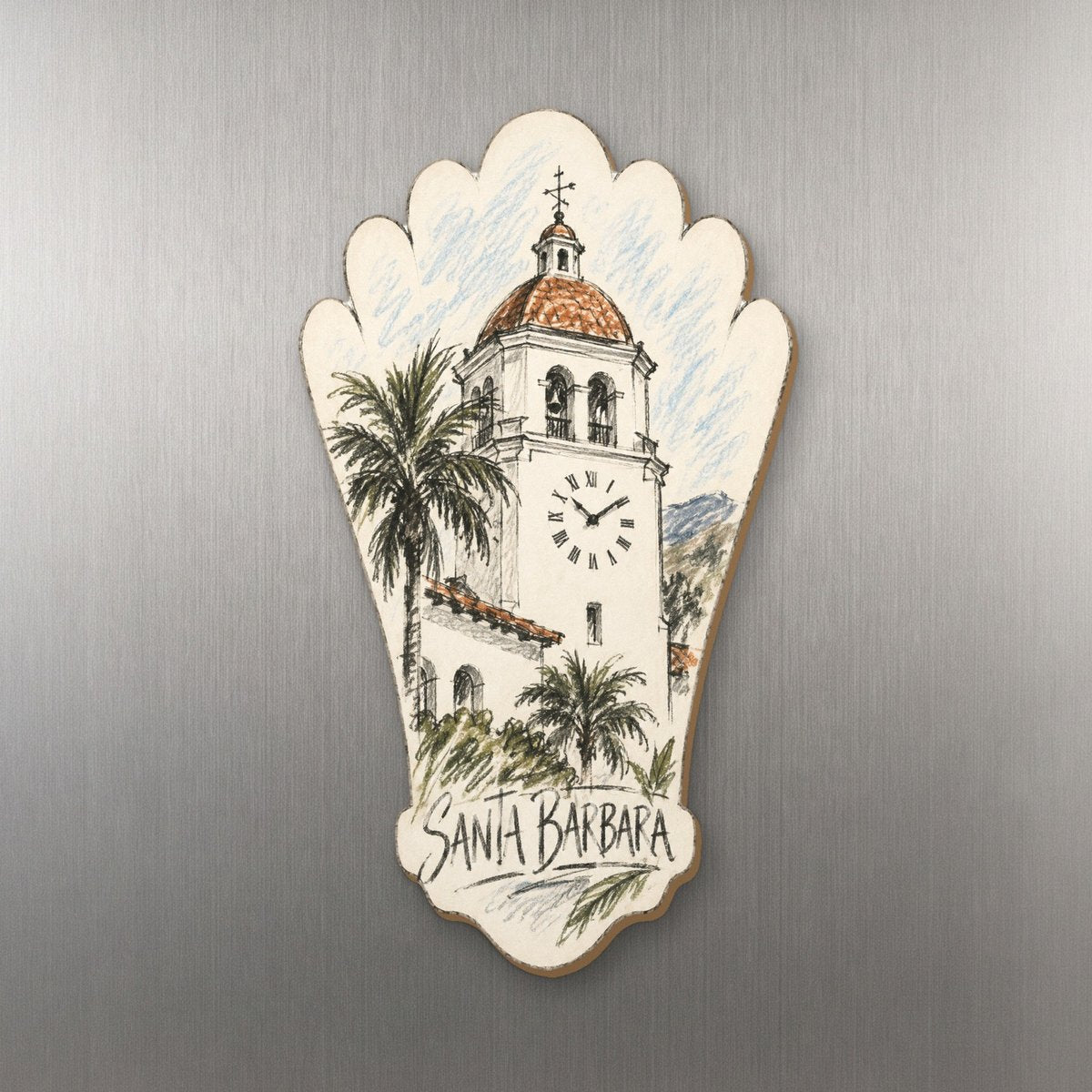 She's Choosing Santa Barbara Magnet | Loose Contour Sketch | S764-M