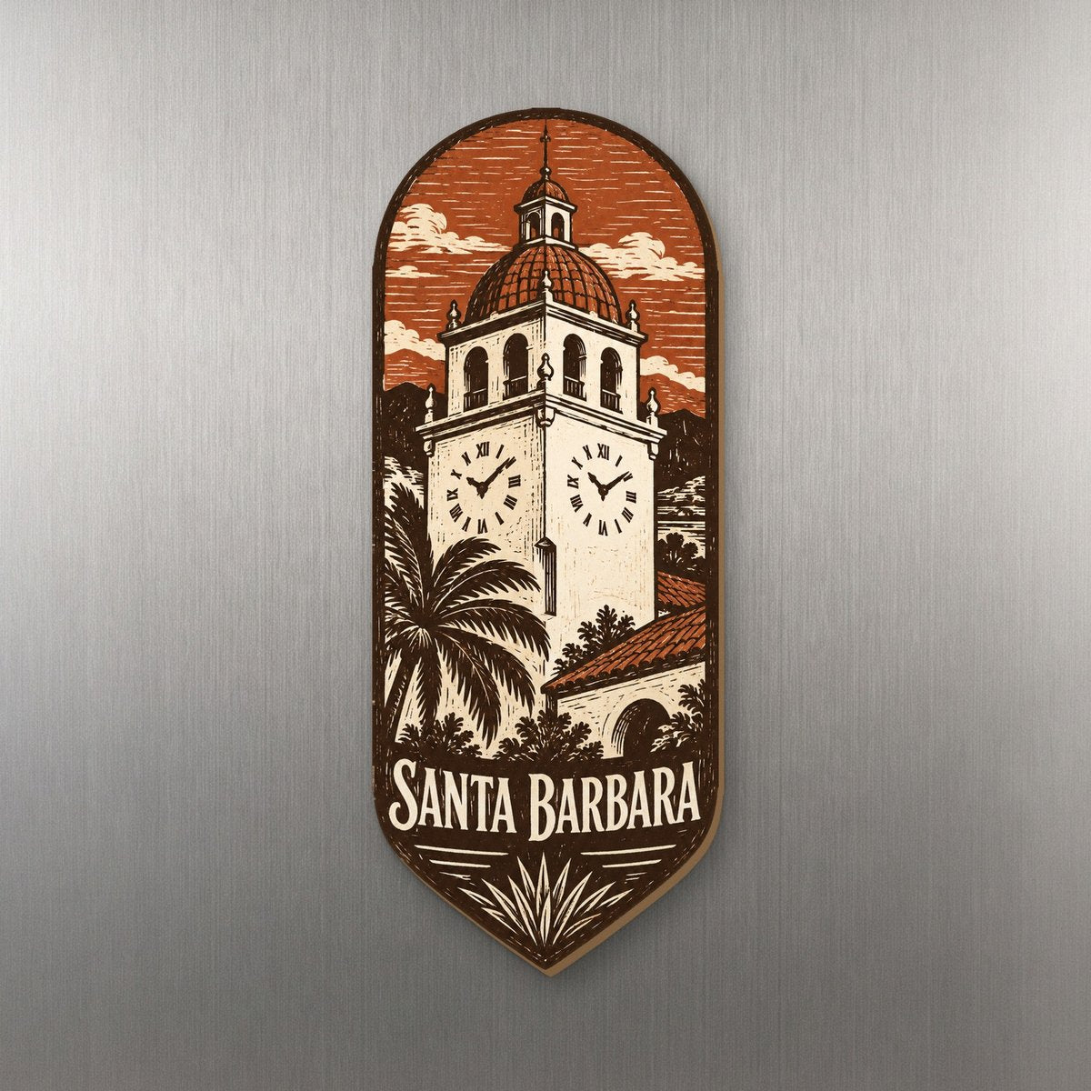 She's Choosing Santa Barbara Magnet | Woodcut | S767-M