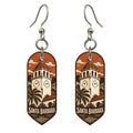 She's Choosing Santa Barbara Earrings | Woodcut | S767