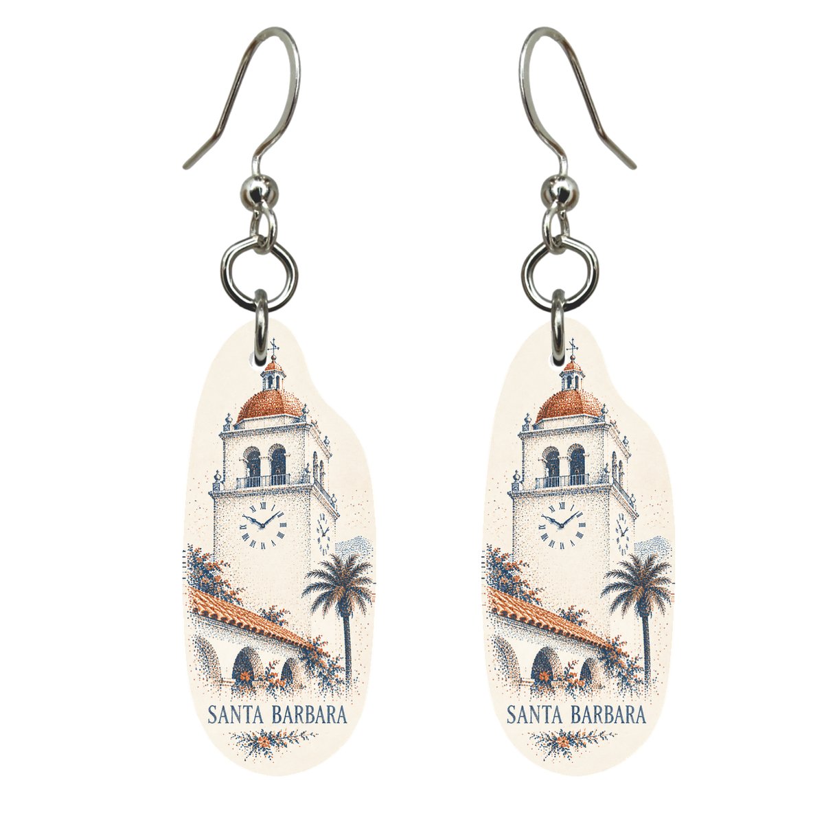 She's Choosing Santa Barbara Earrings | Sparse Pointillism | S770