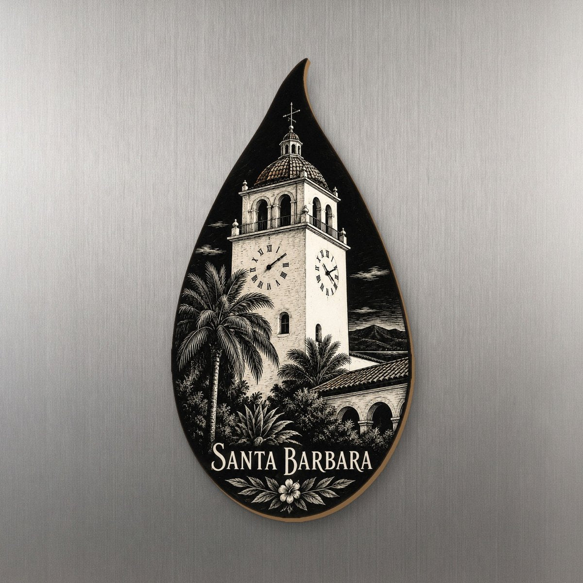She's Choosing Santa Barbara Magnet | Scratchboard | S771-M