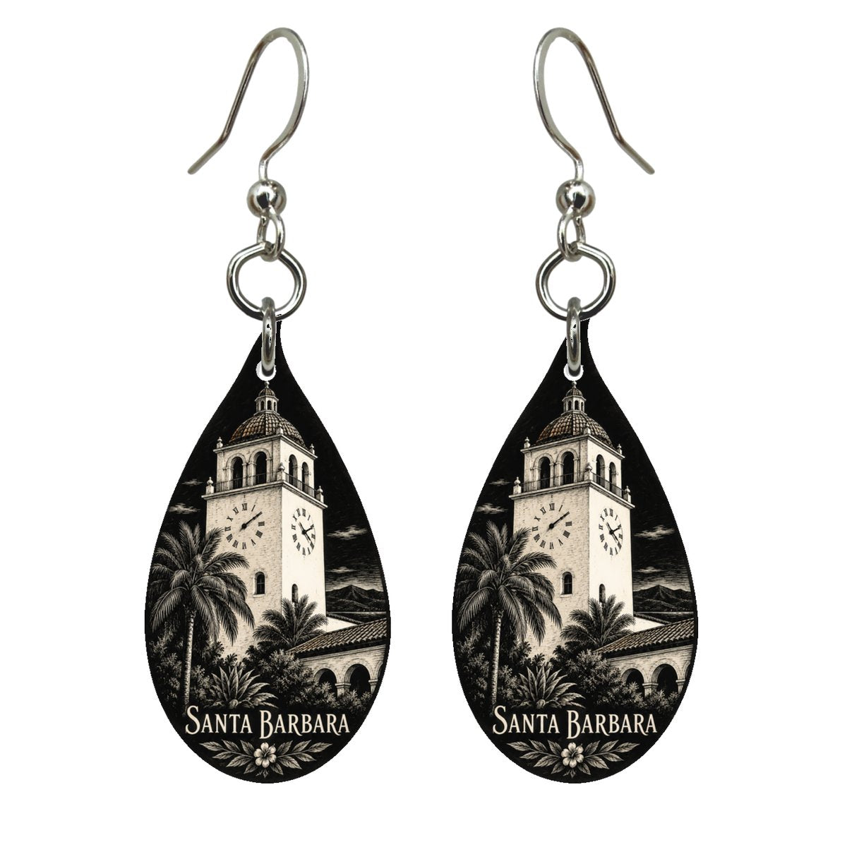 She's Choosing Santa Barbara Earrings | Scratchboard | S771