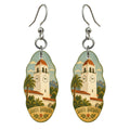 She's Choosing Santa Barbara Earrings | Naive Folk Painting | S775