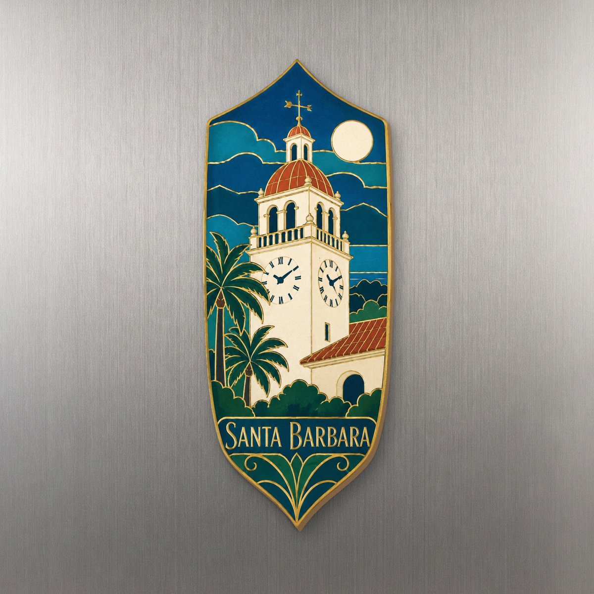 She's Choosing Santa Barbara Magnet | Cloisonné-Inspired Graphic | S777-M