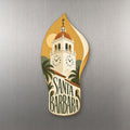 She's Choosing Santa Barbara Magnet | Typographic Illustration | S778-M