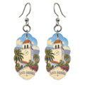 She's Choosing Santa Barbara Earrings | Colored Pencil over Gouache | S779