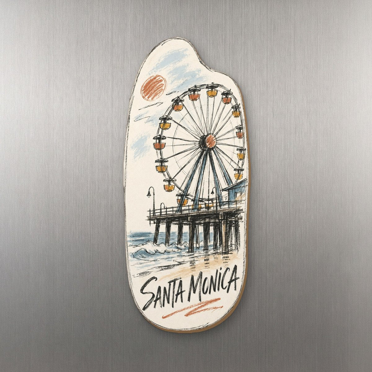 She's Choosing Santa Monica Magnet | Loose Contour Sketch | S782-M