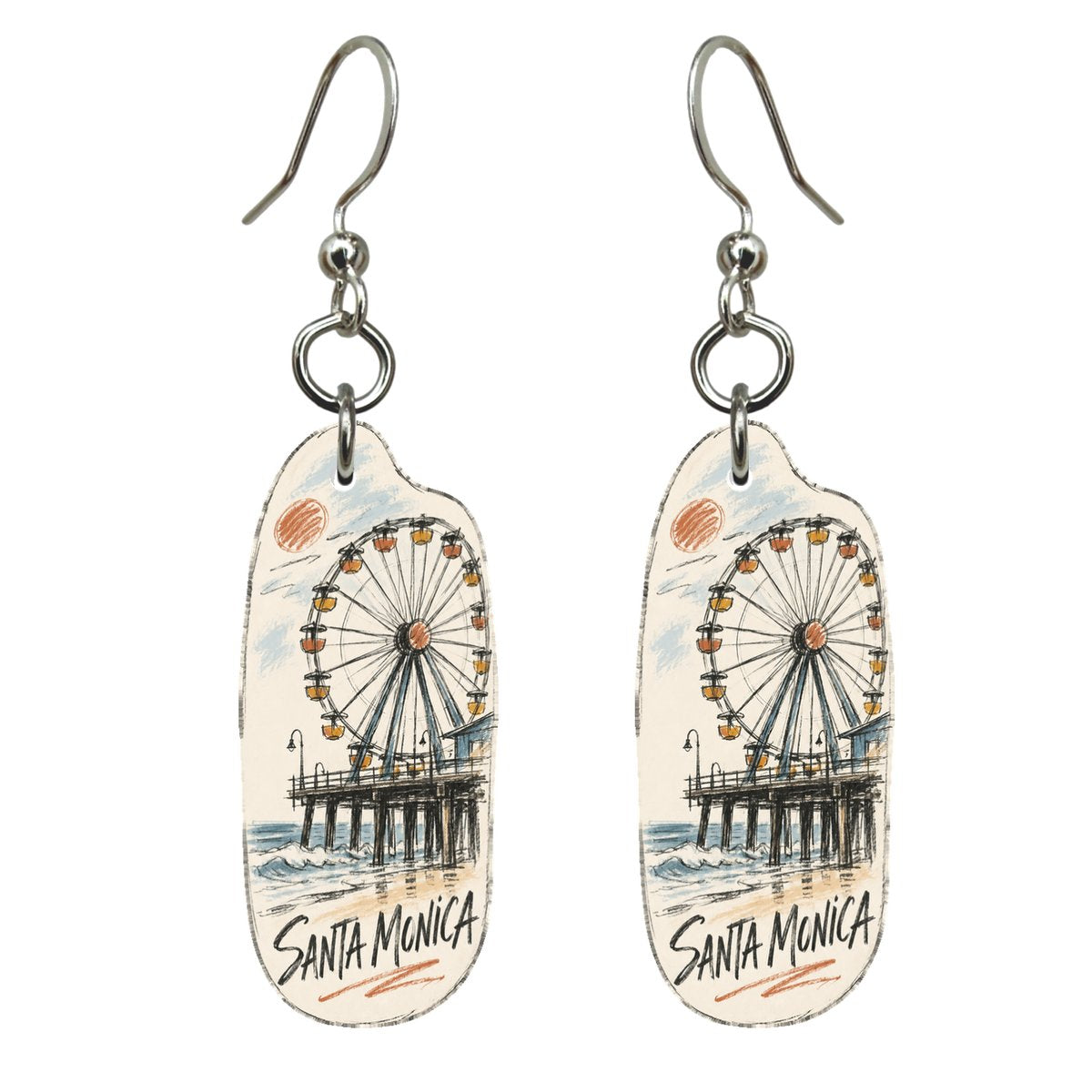 She's Choosing Santa Monica Earrings | Loose Contour Sketch | S782