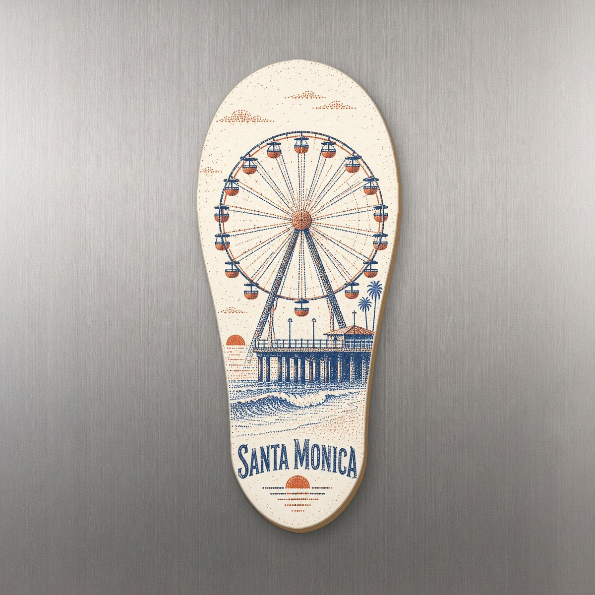 She's Choosing Santa Monica Magnet | Sparse Pointillism | S788-M