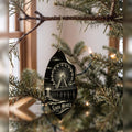 She's Choosing Santa Monica Ornament | Scratchboard | S789-O