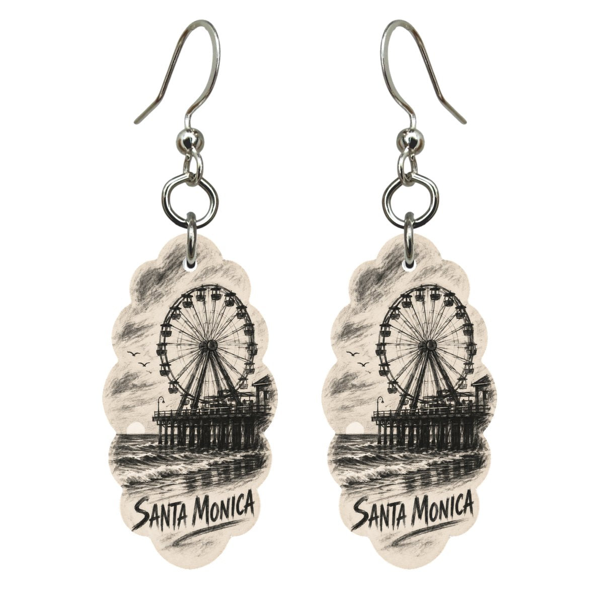She's Choosing Santa Monica Earrings | Charcoal Gesture | S790