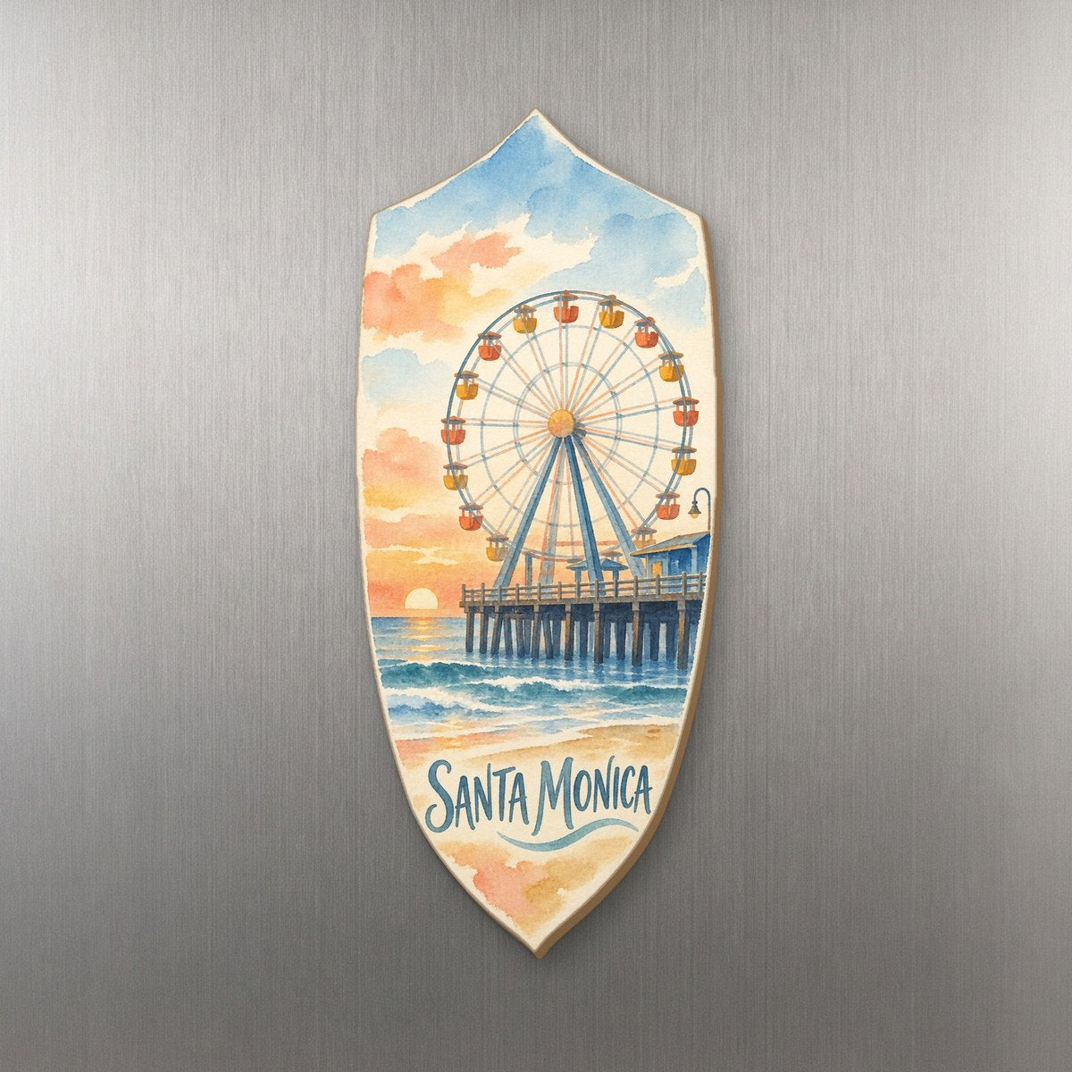 She's Choosing Santa Monica Magnet | Restrained Watercolor | S791-M