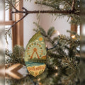 She's Choosing Santa Monica Ornament | Naive Folk Painting | S793-O