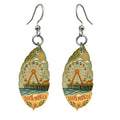 She's Choosing Santa Monica Earrings | Naive Folk Painting | S793