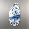 She's Choosing Santa Monica Magnet | Blue-And-White Ceramic Illustration | S794-M