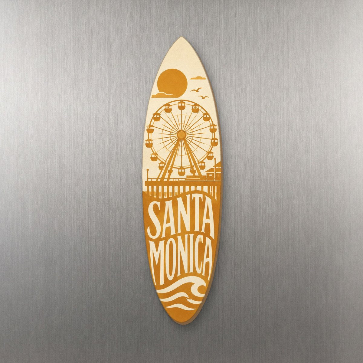 She's Choosing Santa Monica Magnet | Typographic Illustration | S796-M