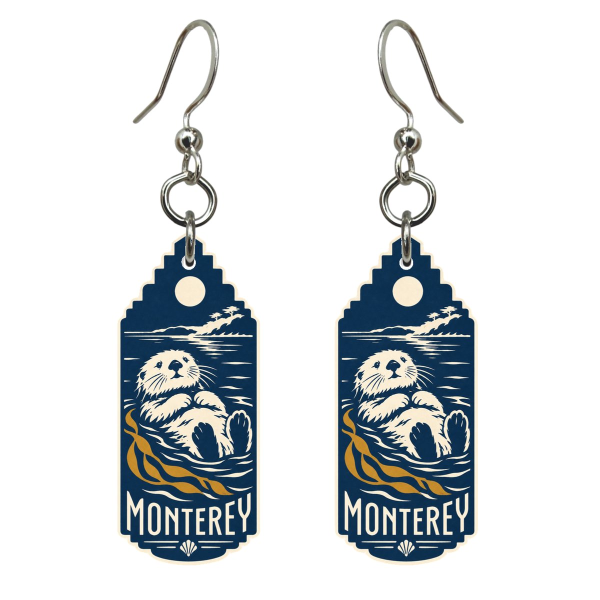 She's Choosing Monterey Earrings | Negative-Space Silhouette | S798