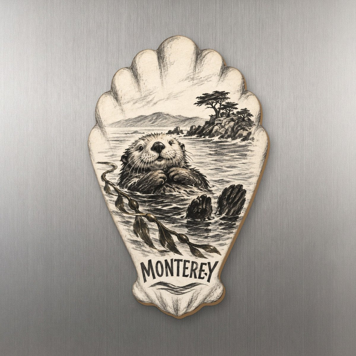 She's Choosing Monterey Magnet | Charcoal Gesture | S808-M