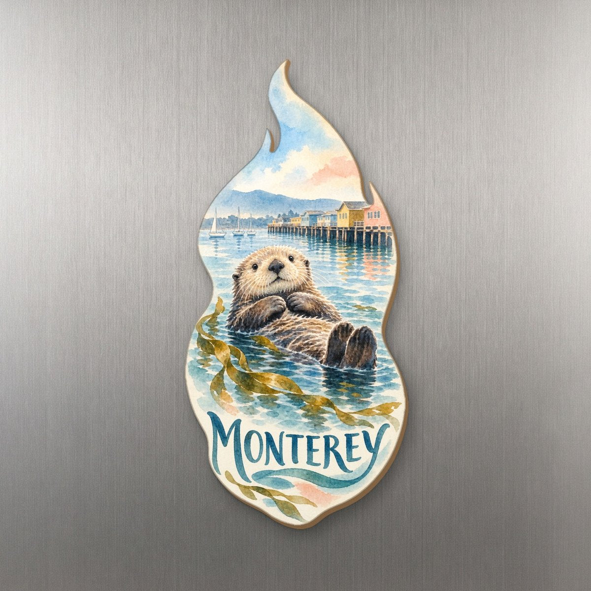 She's Choosing Monterey Magnet | Restrained Watercolor | S809-M