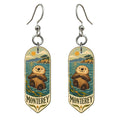 She's Choosing Monterey Earrings | Naive Folk Painting | S811