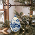 She's Choosing Monterey Ornament | Blue-And-White Ceramic Illustration | S812-O