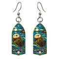 She's Choosing Monterey Earrings | Cloisonné-Inspired Graphic | S813