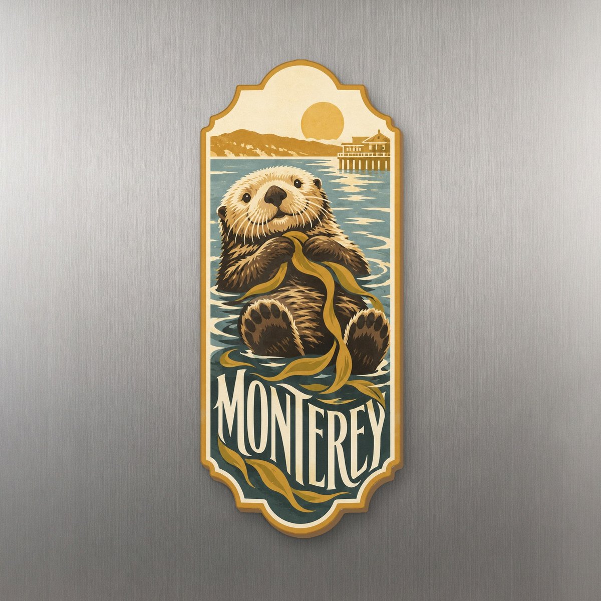 She's Choosing Monterey Magnet | Typographic Illustration | S814-M