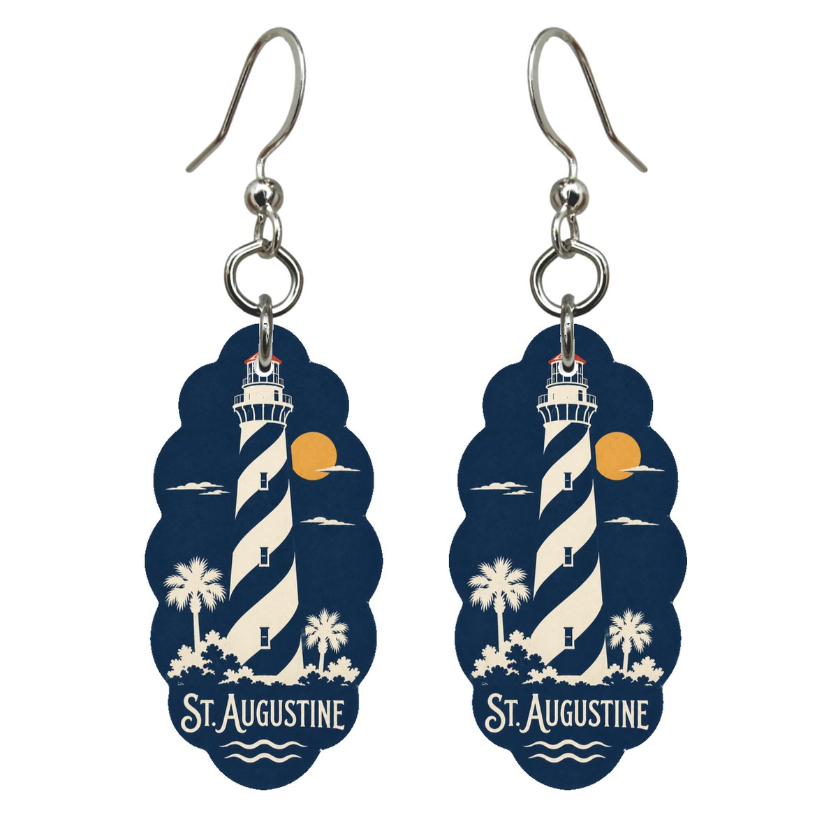 She's Choosing St. Augustine Earrings | Negative-Space Silhouette | S816