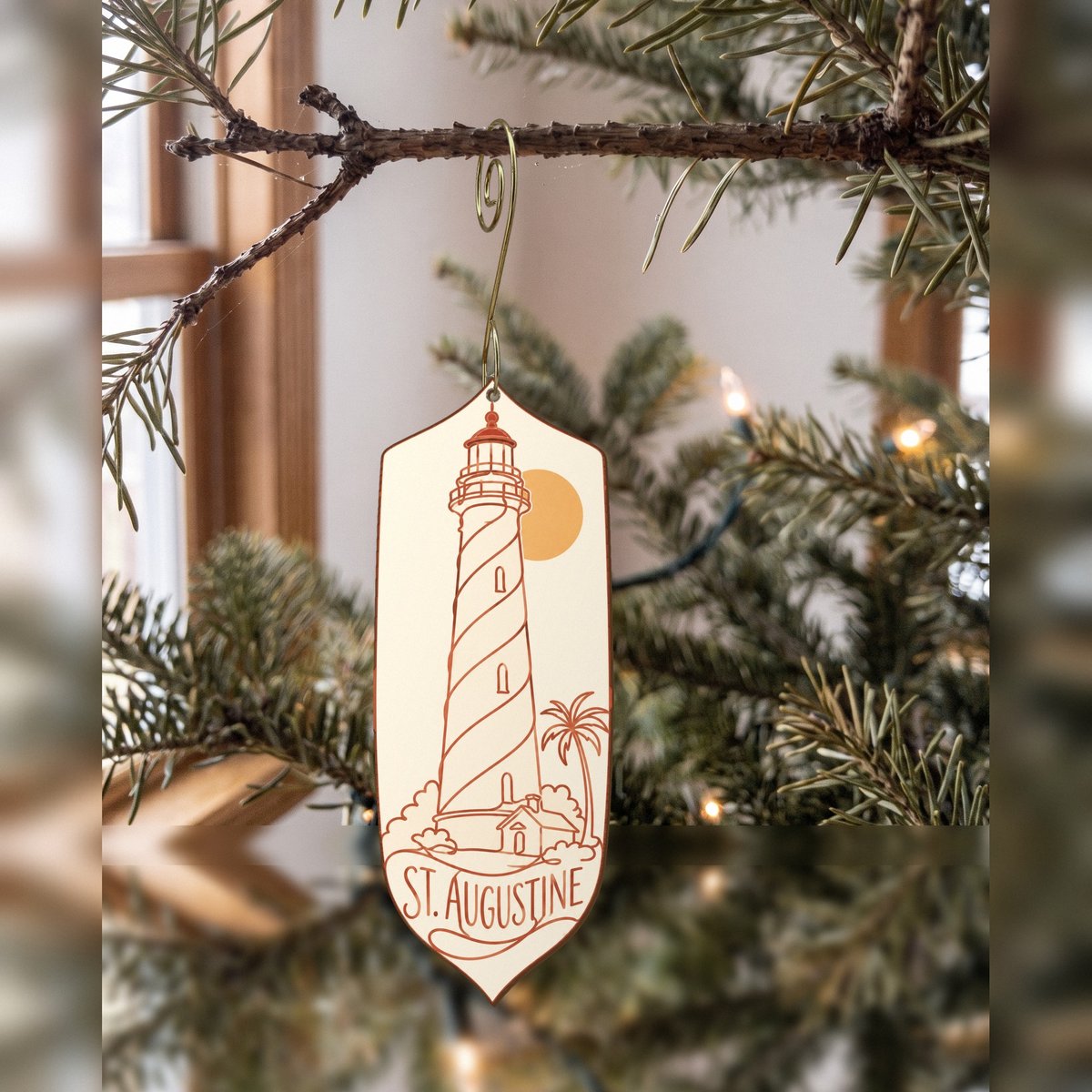 She's Choosing St. Augustine Ornament | Continuous-Line Drawing | S817-O