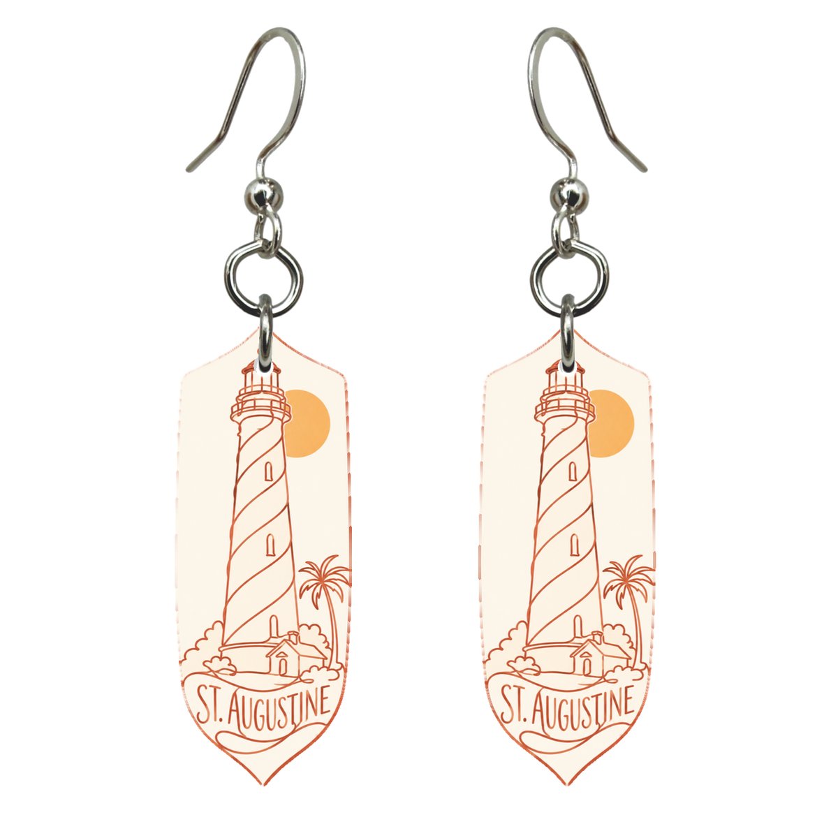 She's Choosing St. Augustine Earrings | Continuous-Line Drawing | S817