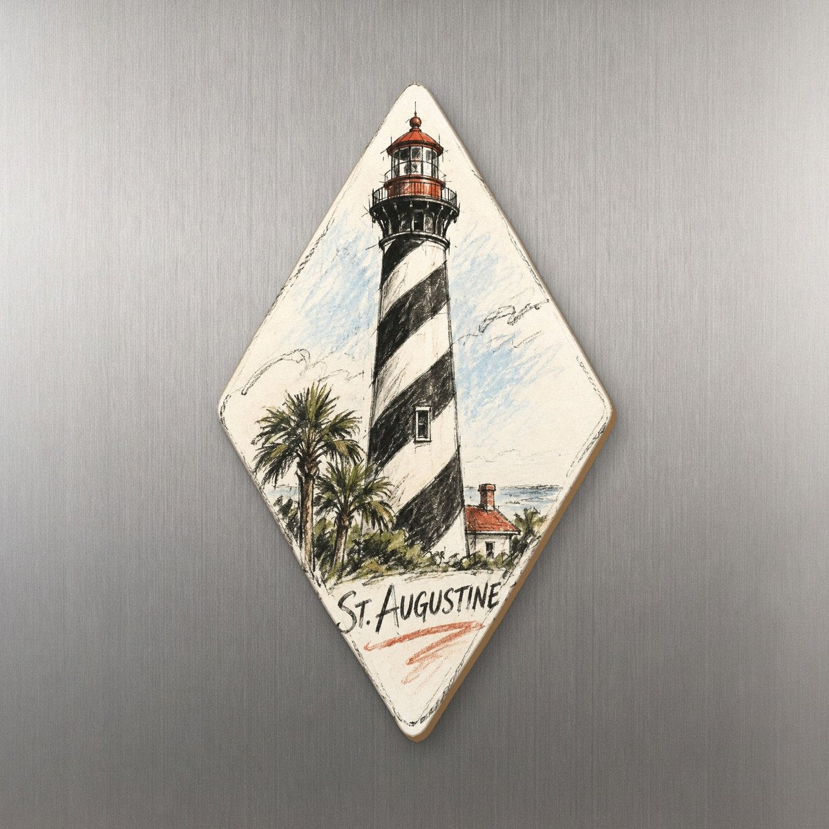 She's Choosing St. Augustine Magnet | Loose Contour Sketch | S818-M