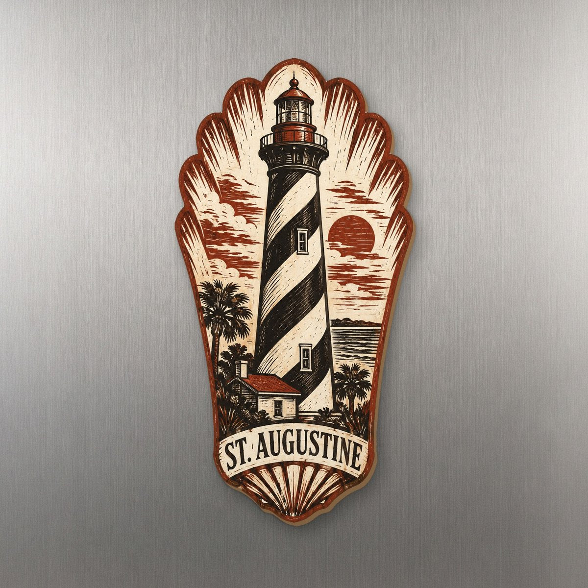 She's Choosing St. Augustine Magnet | Woodcut | S821-M