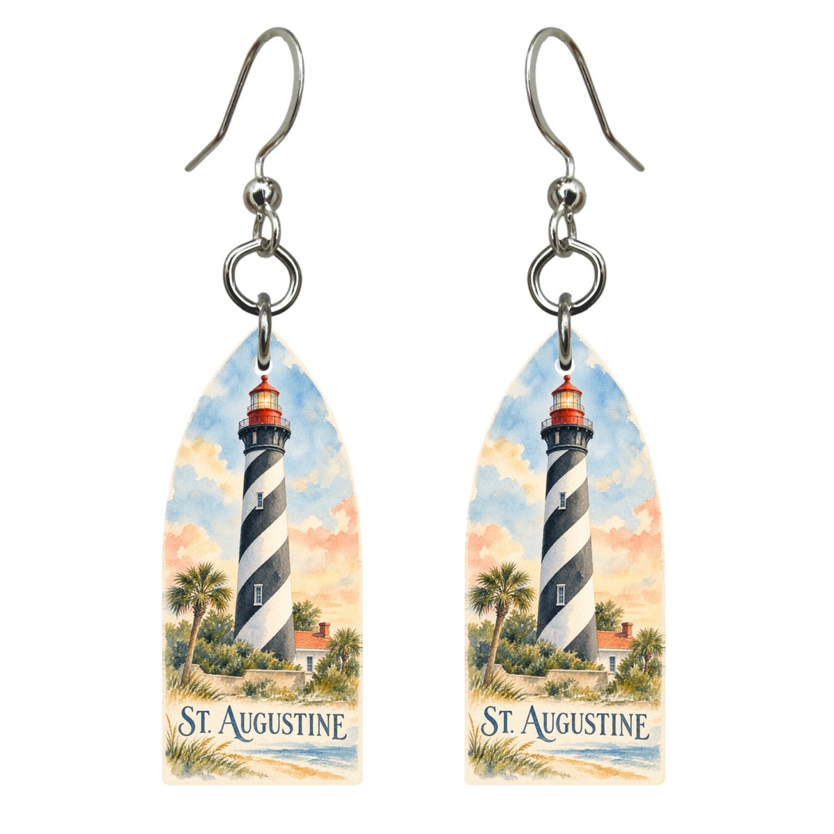 She's Choosing St. Augustine Earrings | Restrained Watercolor | S827