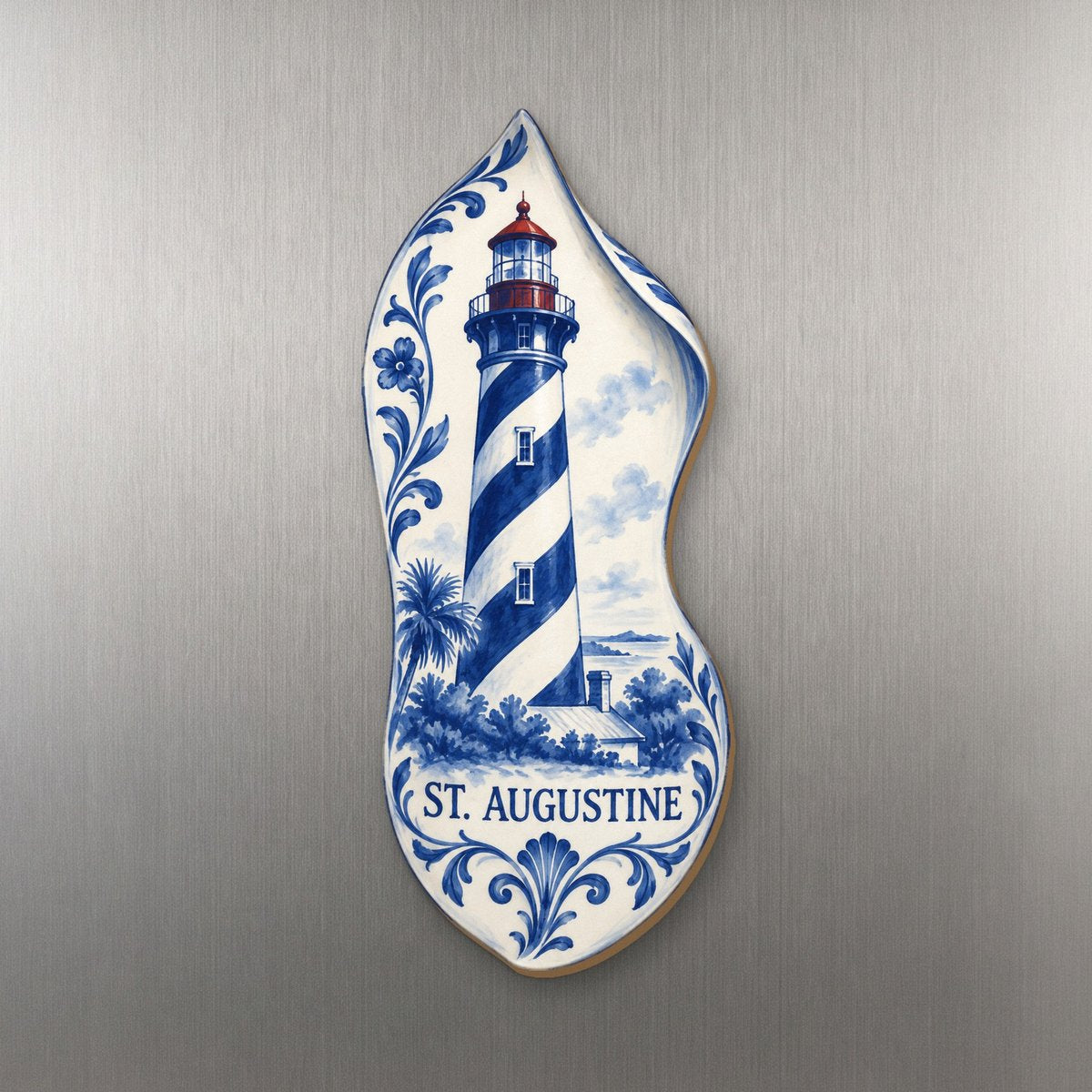 She's Choosing St. Augustine Magnet | Blue-And-White Ceramic Illustration | S830-M