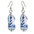 She's Choosing St. Augustine Earrings | Blue-And-White Ceramic Illustration | S830