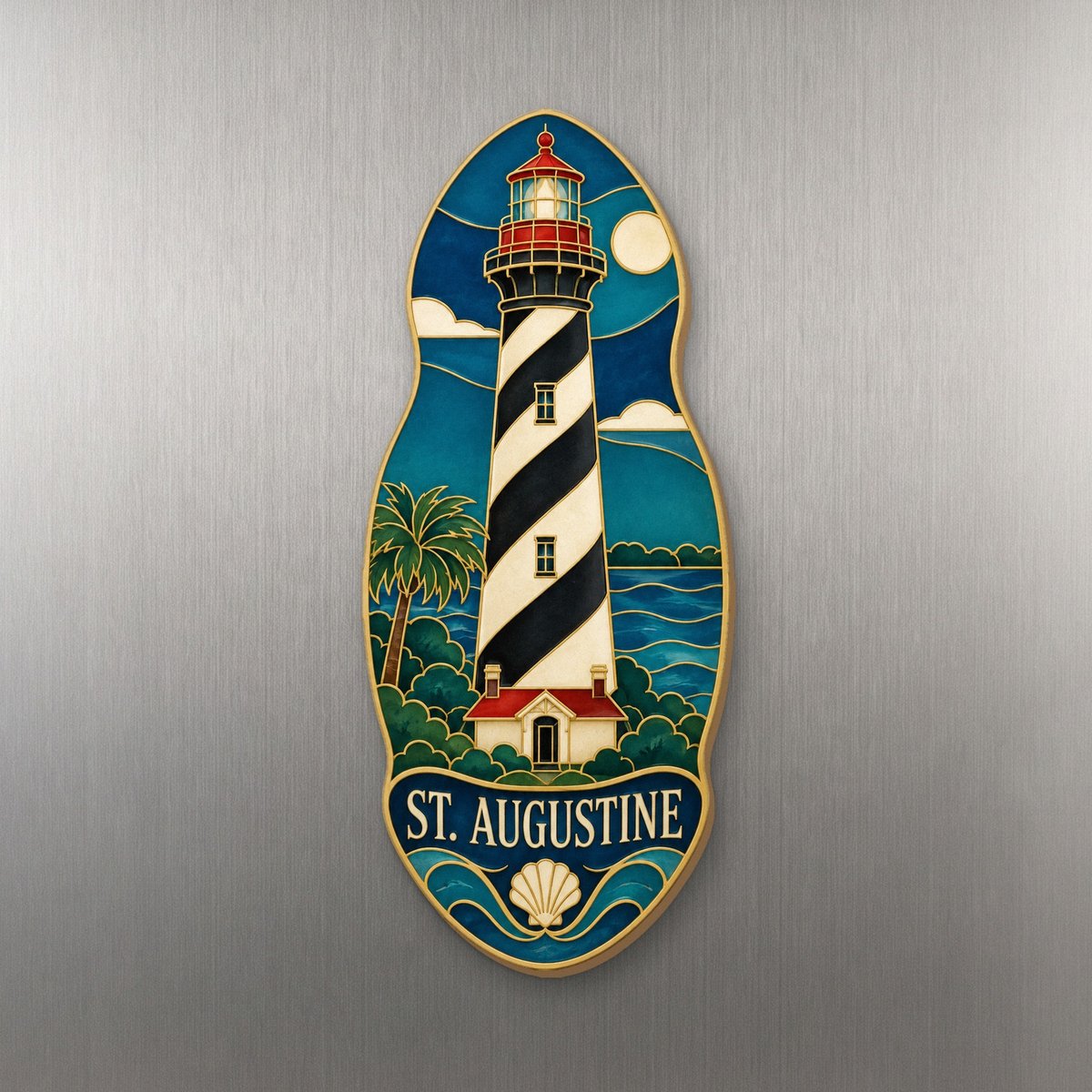 She's Choosing St. Augustine Magnet | Cloisonné-Inspired Graphic | S831-M