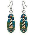 She's Choosing St. Augustine Earrings | Cloisonné-Inspired Graphic | S831