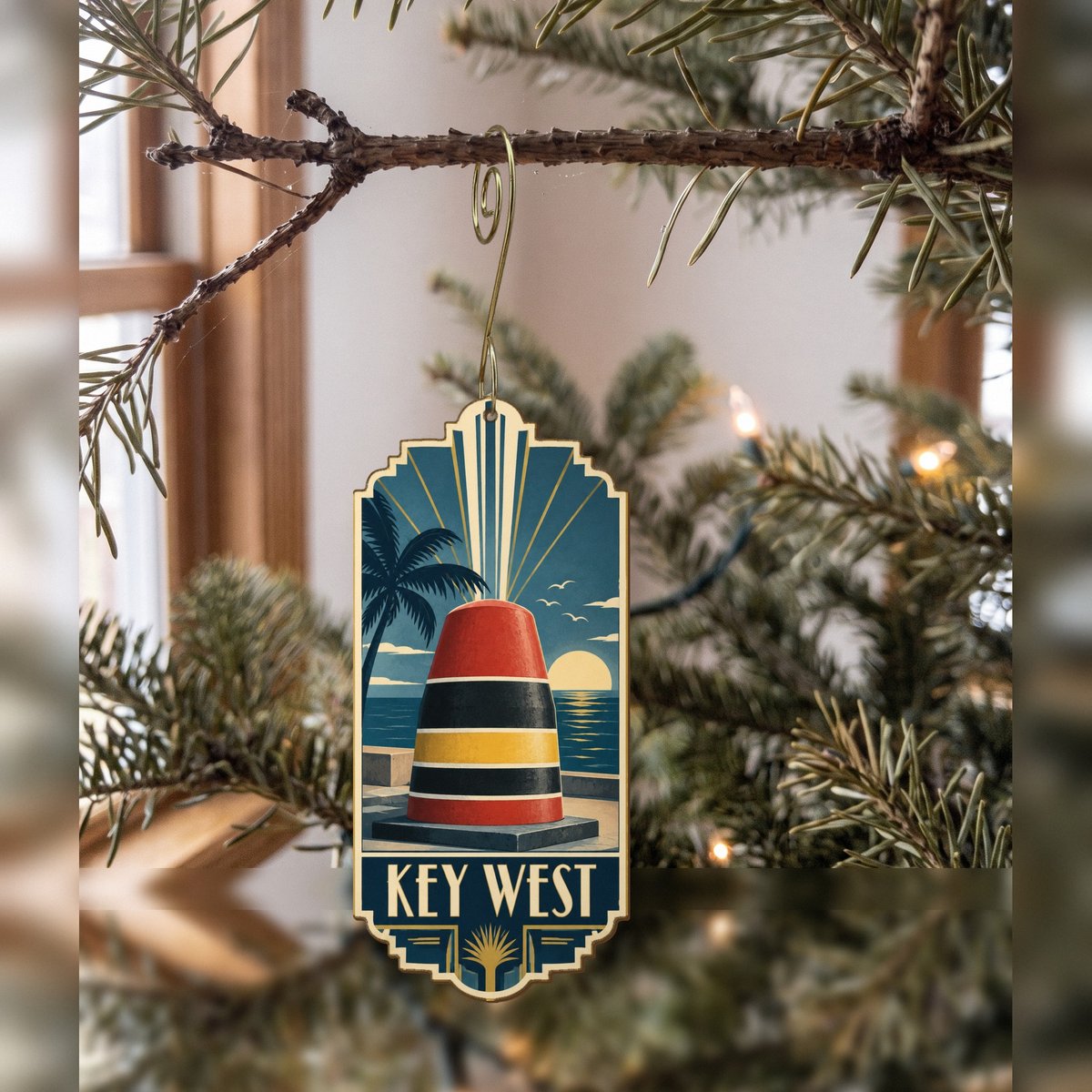 She's Choosing Key West Ornament | Art Deco | S838-O